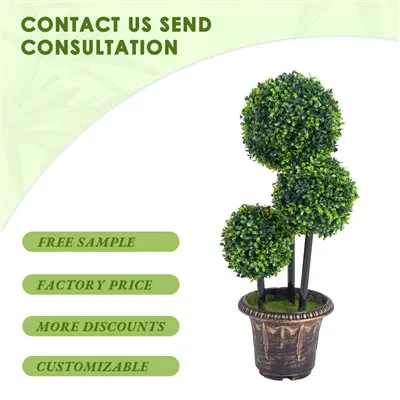 Konstgjord Boxwood Spiral Topiary Tree för utomhusdekoration