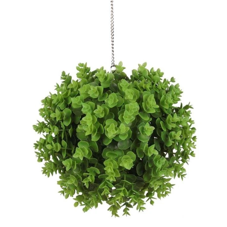 Decoration Artificial Garden Grass Ball Hanging On Wall
