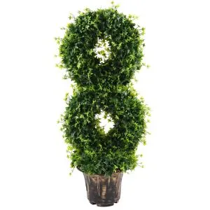 Konstgjord spiralgräs Boxwoodträd